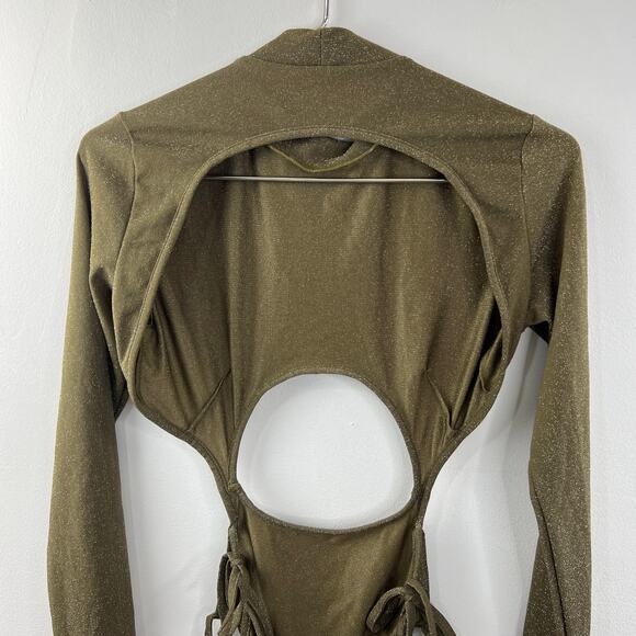 Savage X Green Sleep & Shine Teddy Bodysuit Mock Neck Classic Size Large L NEW - Picture 6 of 9